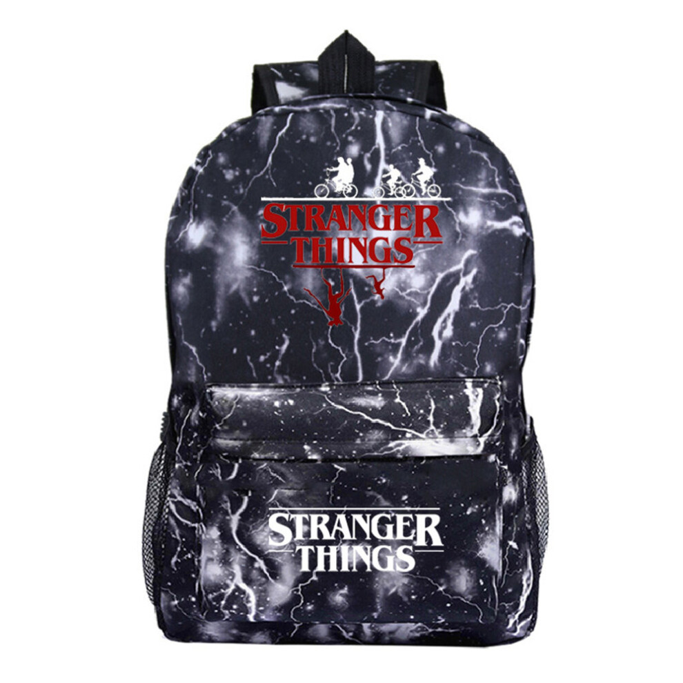 (Grey) Kids Adult Stranger Things Galaxy Backpack Rucksack Student Travel Large Capacity Bag Schoolbag Gift