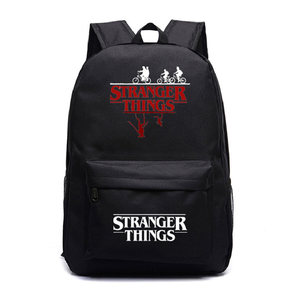 (Black) Kids Adult Stranger Things Galaxy Backpack Rucksack Student Travel Large Capacity Bag Schoolbag Gift