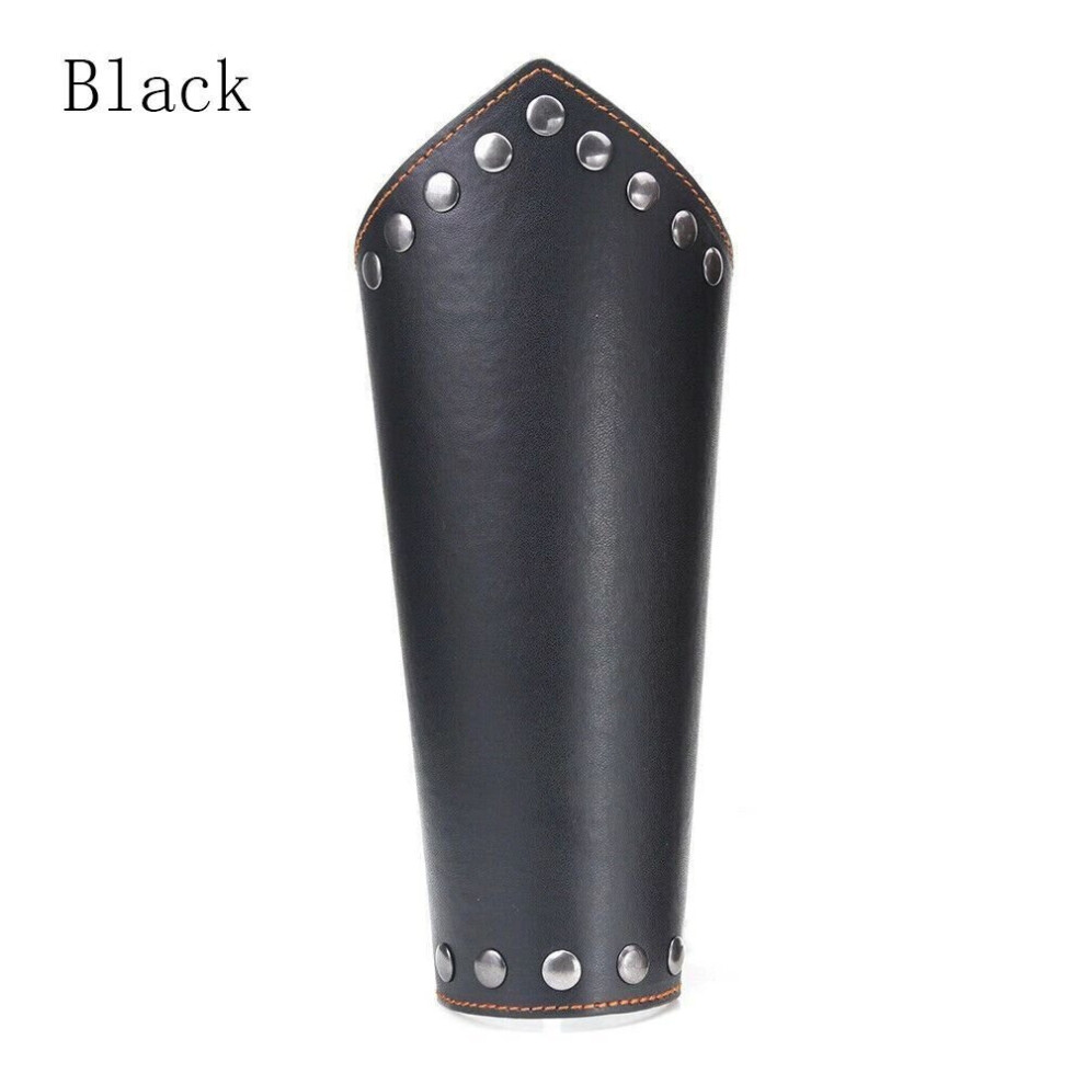 Mdsrjone (Black) Safe Strap Gauntlet Archery Arrow Viking Bracer Armband Archery Arm Guard Black,Not,Specified