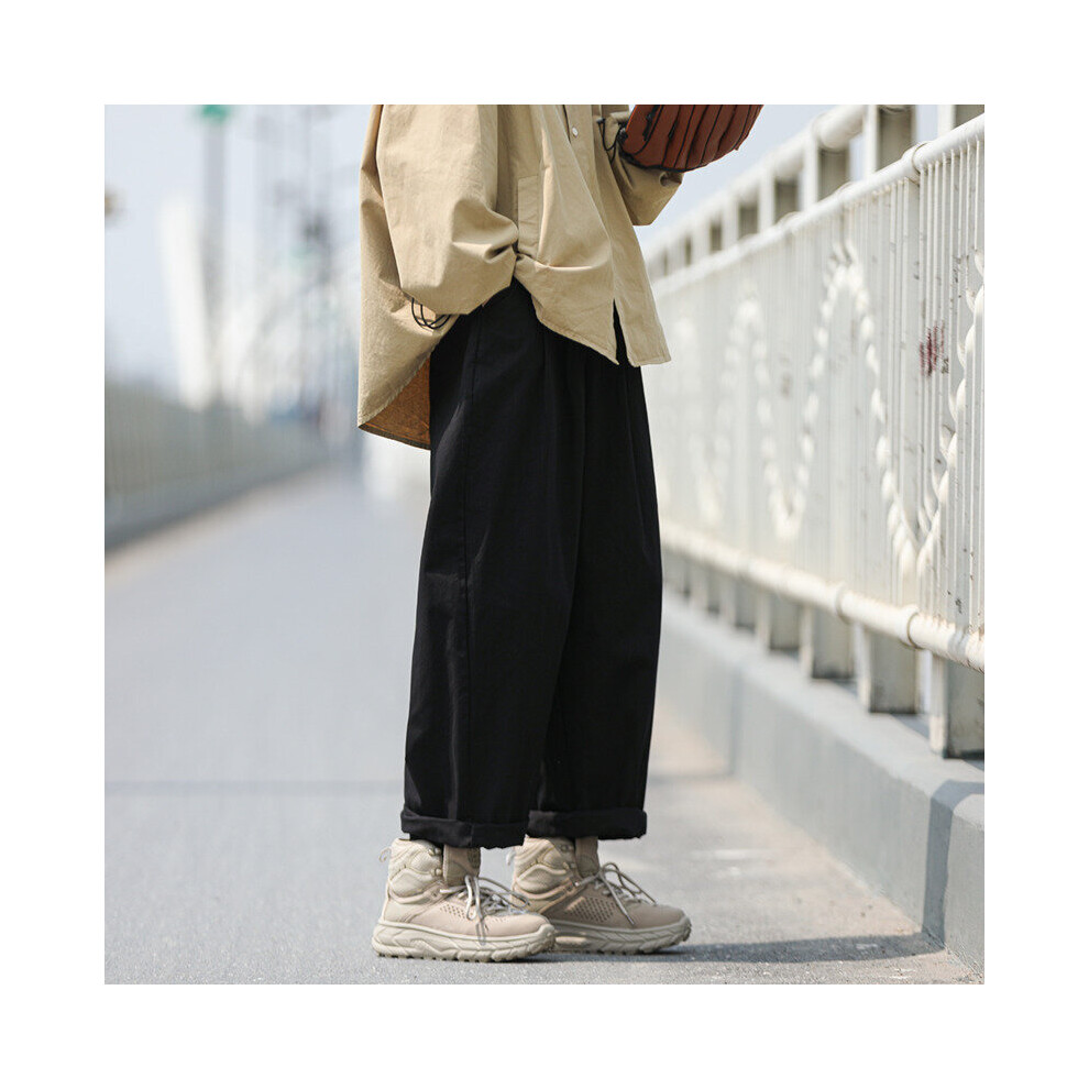 Cotton Casual Pants Men Oversized Wide Leg Pants Men Japanese Streetwear  Hip Hop Loose Straight Pants Mens Trousers on OnBuy