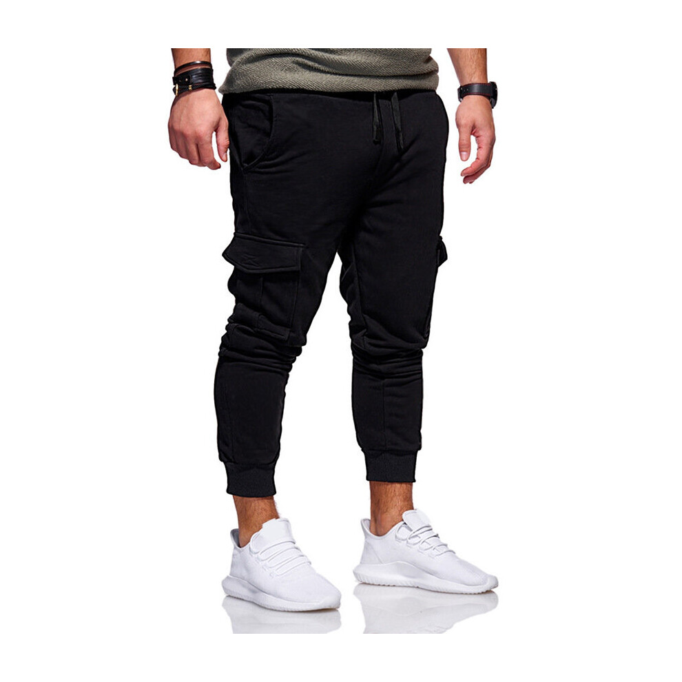 cargo pants for men hip hop trousers loose casual pocket comfortable cotton male trousers streetwear Harem Pants-image-OPC-PBQYYFN-NEW