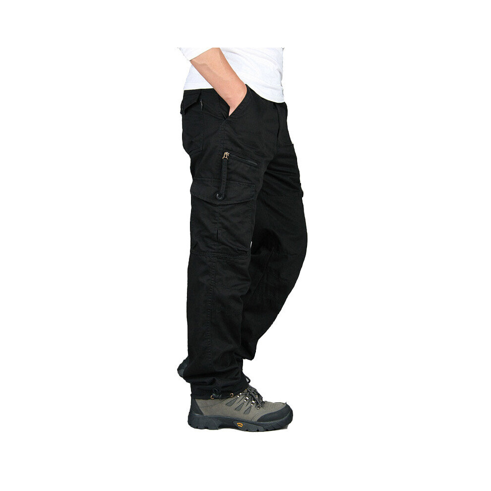 Cargo Pants Men Military Style Multi Pocket Straight Tactical Trousers Male Zipper Streetwear Army Joggers Mens Overalls Pants on OnBuy