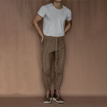 Boy 12 Mens Casual Pants Solid Youth Knitted Slim Fit Pants