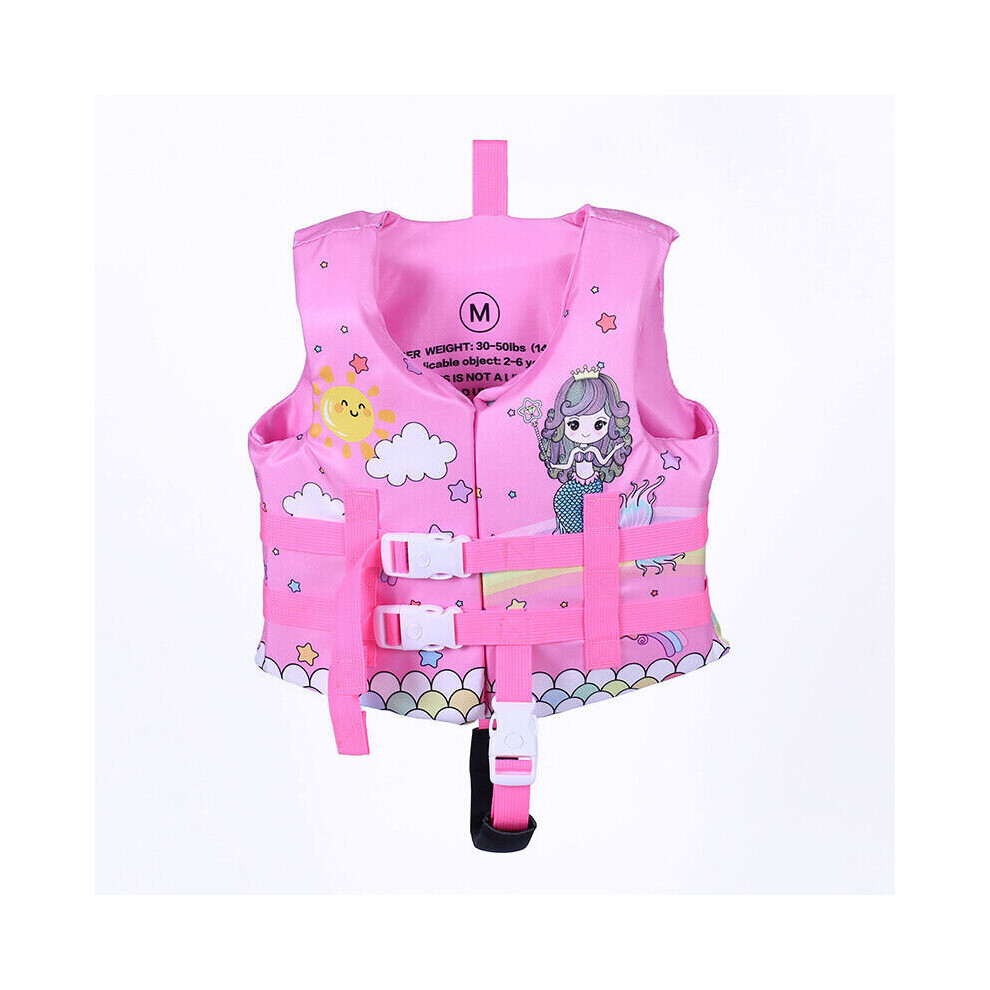 ( Pink-Mermaid, L) Kids Baby Life Jackets Child Swimming Watersport Floating Vest