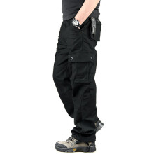 Men's Pants Military Tactical Casual Work Overalls Army High Pocket Long Cargo Pants Large Size 44