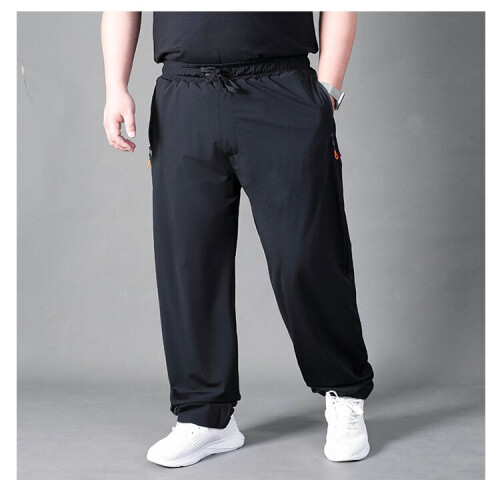 Summer men ice silk pants sports geometry sweatpants plus size 8XL 12XL 14XL 15XL loose out door work out casual pants gym