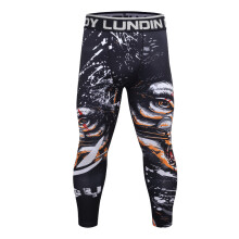 Printing Trousers Mens High Impact Sports Leggings Running Camping Tights Gym Leggings High Compression Pants
