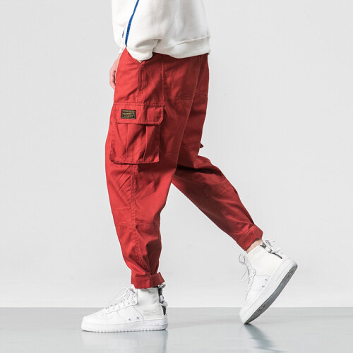 Men's Casual Harem Joggers Sweatpants Hip Hop Trousers Multi-Pocket Cargo  Pants