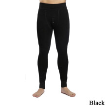 Skinny extra-thick slacks mens Thermals Long Johns Fleece Lined Thick Leggings Warm Layer Winter Leggings
