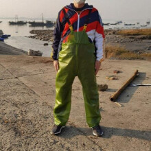 PVC Thick Cami Shoulders Waterproof Trousers Man Fishing Working Pants
