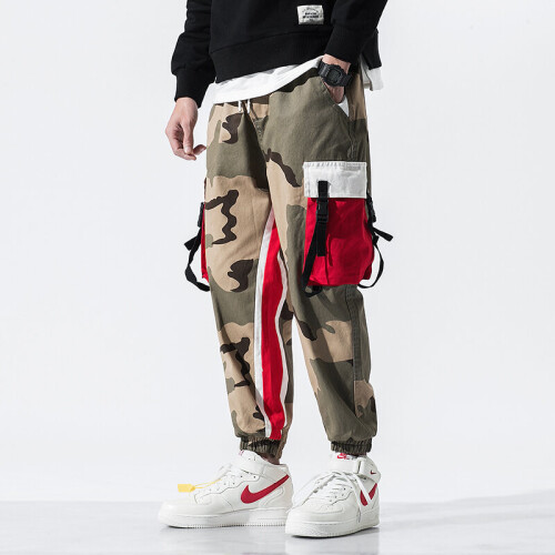 Cargo Pants Men Hip Hop Harem Pant Streetwear Harajuku Track Jogger Sweatpant Cotton Techwear 7291