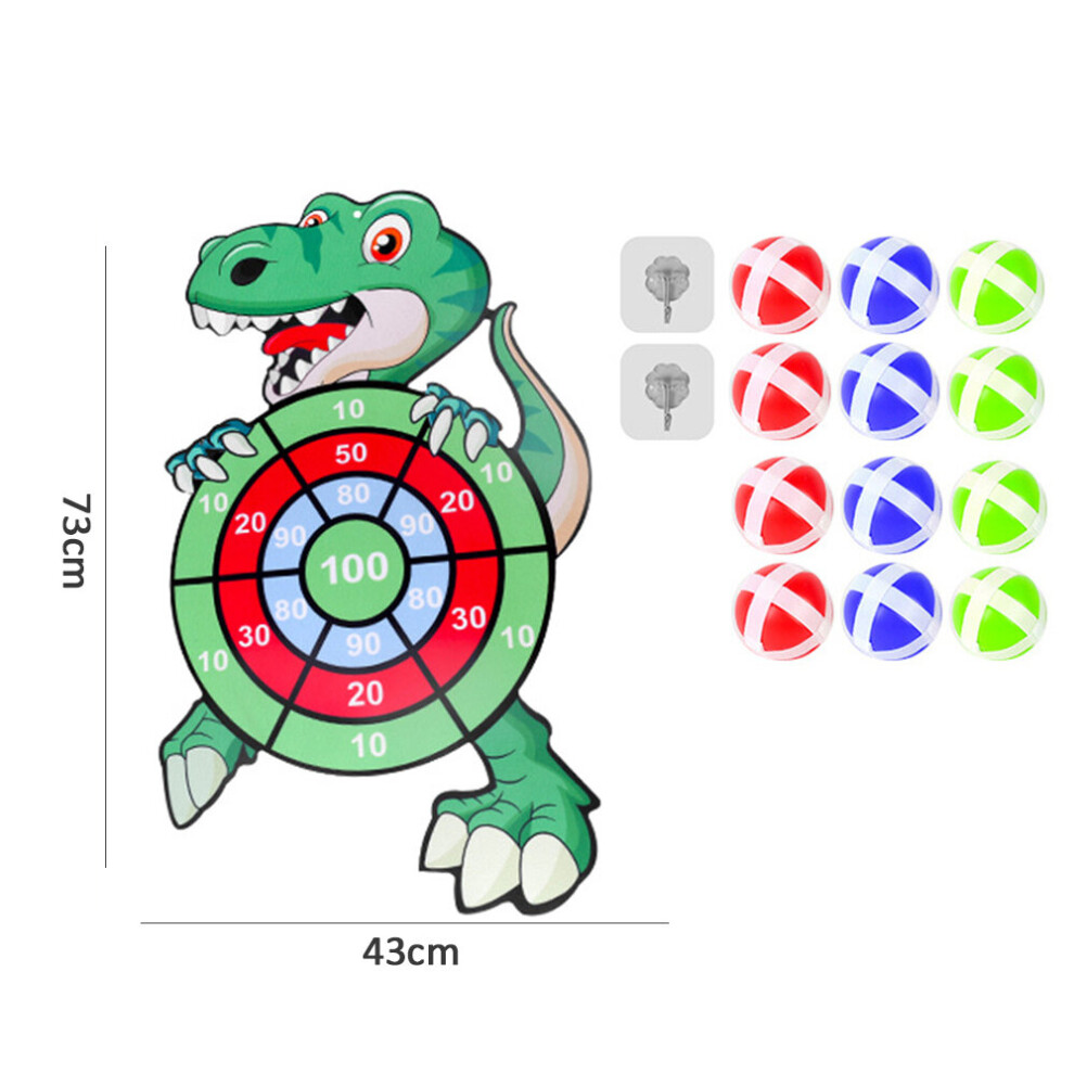 (Dinosaur) Throw Dartboard Wall-Mounted Game Funny Dart Board Sticky Ball Flying Target Toy