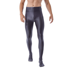 Mens Trousers Long Pants Glossy Pantyhose Training Fitness Ballet Dance Yoga Leggings Workout Sports Tights Pants