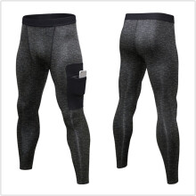 Men Gyms Leggings Side Pocket Joggers Tight Pants Sportswear Quick Dry Breathable Pro Compression Fitness Trousers