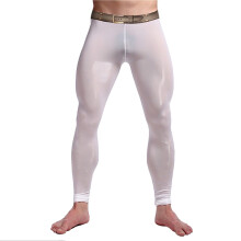 Mens Stretchy Compression Base Layer Pants Aerobic Elastic Waistband Leggings Sportwear Trousers Belt Print Tight Pants Bottoms