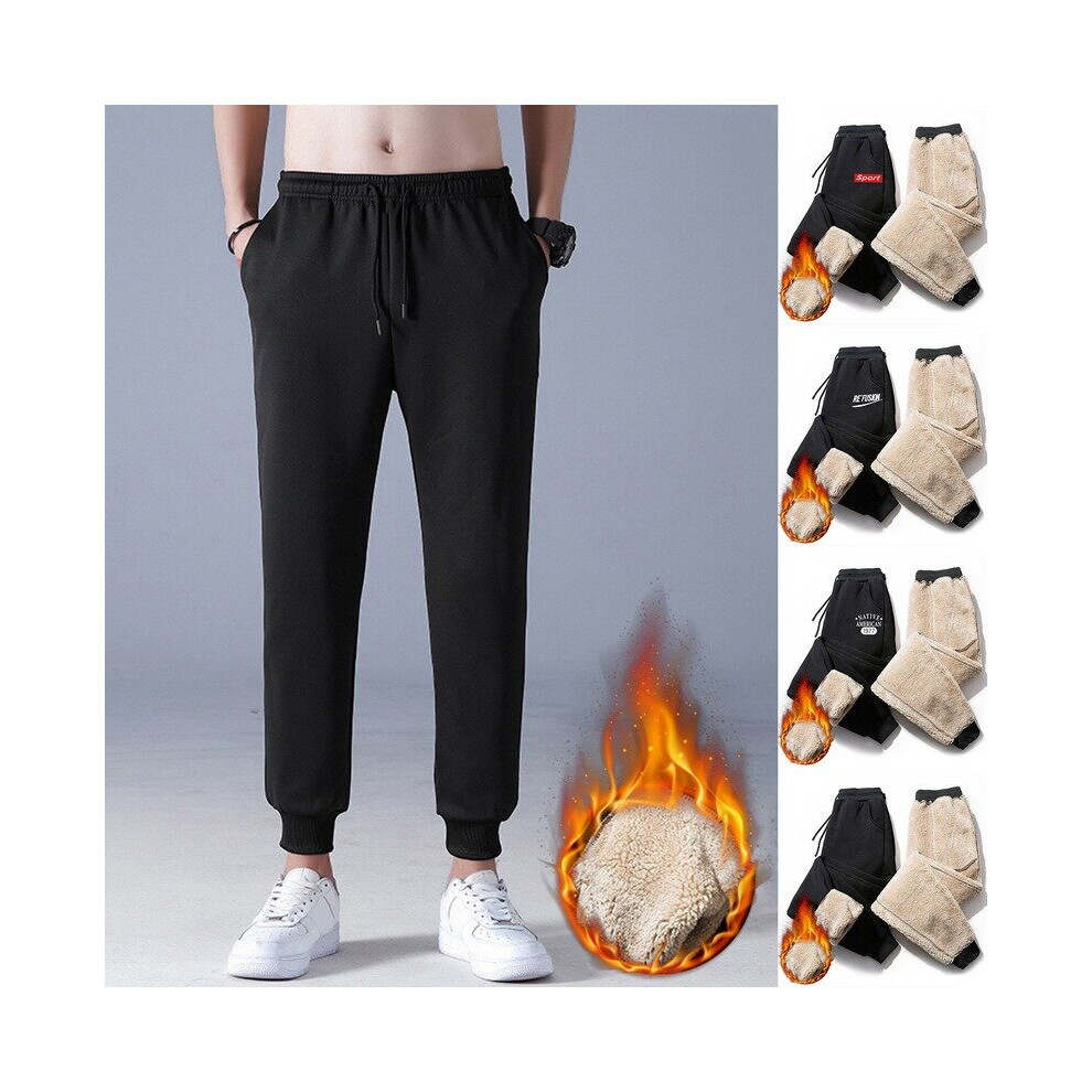 Mens fur lined joggers sale