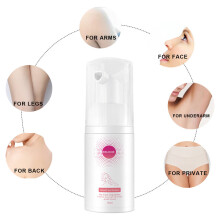 Hair Removal Mousse,Gentle Beeswax Hair Removal Mousse,Mousse Hair Removal Spray,Non-Irritating Moisturizing Depilatory Spray Foam 100ml