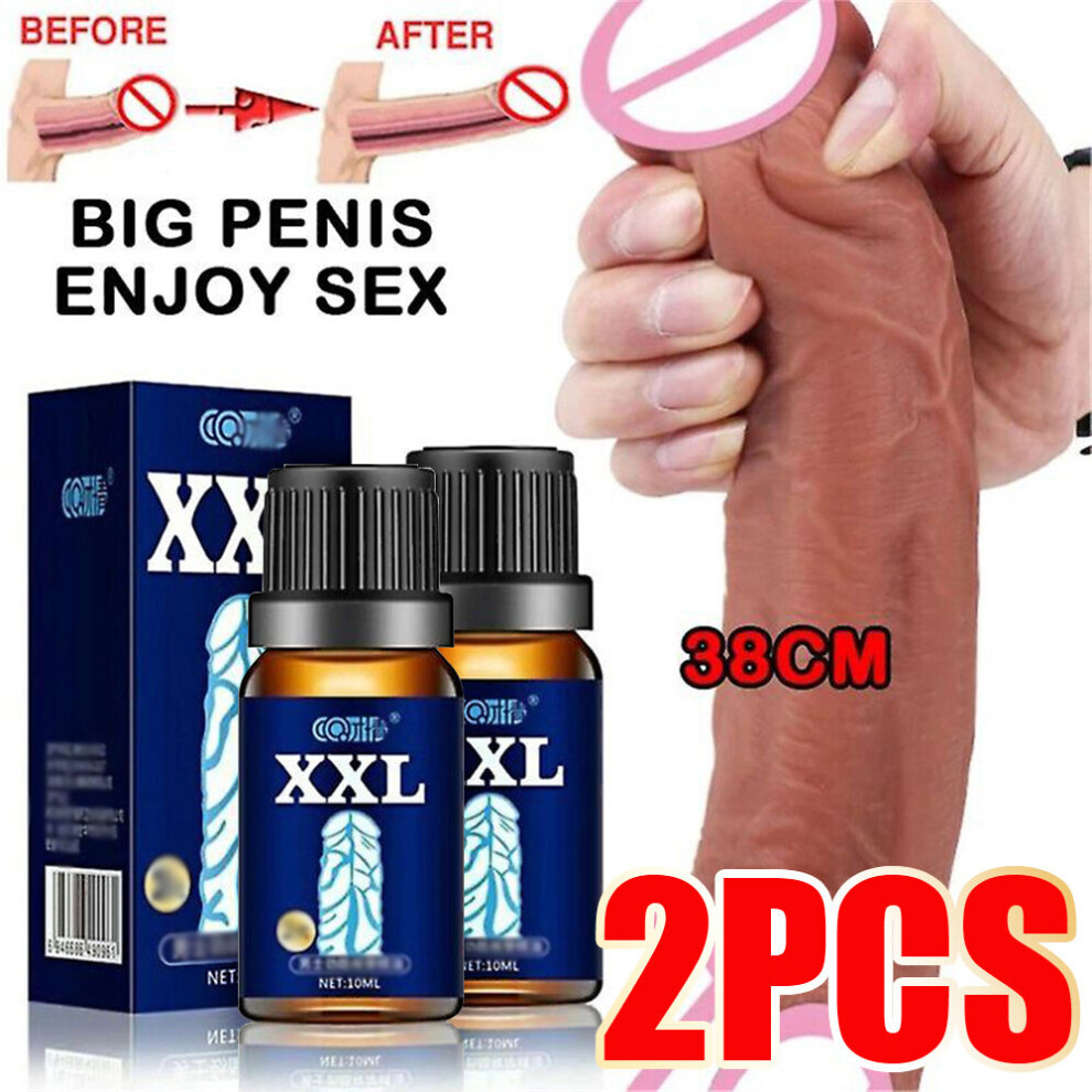 (2 Pcs) Penis Thickening Growth Oil Man Biggest Enlargement Liquid Erection Enhance 10ml