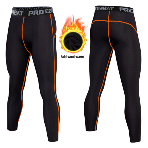 Comfortable Men Legging Sublimation Solid Pants Quick Dry Stretch Elastic Tights 2
