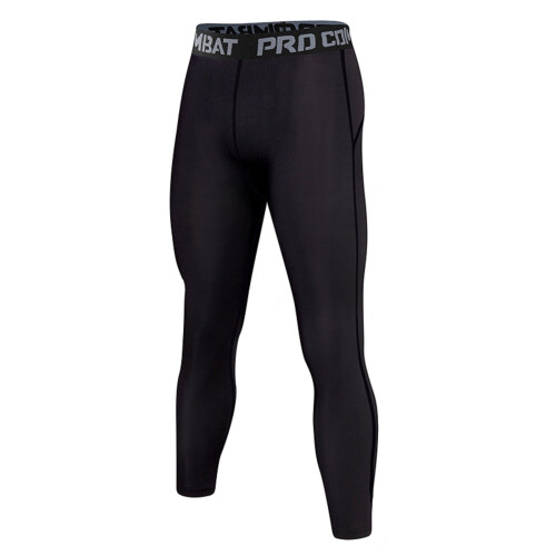 Comfortable Men Legging Sublimation Solid Pants Quick Dry Stretch Elastic Tights