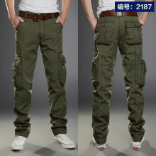 Autumn Style Overalls Men's Loose Straight Pocket Outdoor Sports Casual Army Camouflage Wearable Work Cargo Pants