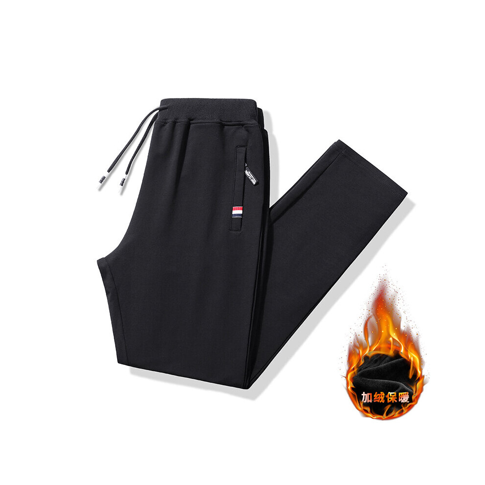 M-8XL Zipper Pocket Oversized Fat Brother Cotton Men's Thick Cashmere Lined Sports Pants Winter Warm Sports Running Wool Jogging-image-OPC-PBQZKXJ-NEW