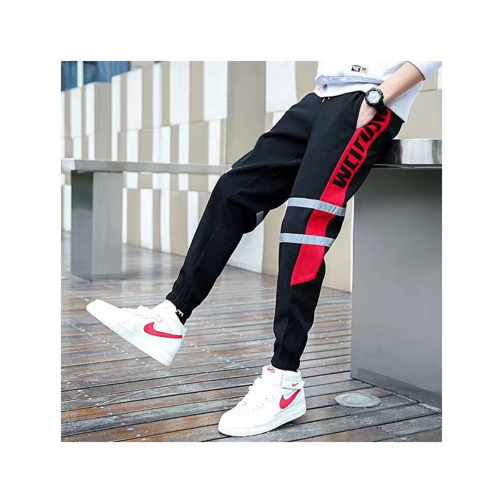 Men Block Patchwork Thin Joggers Harem Pants Men Harajuku Hip Hop Casual Male Trousers Elastic Streetwear Pant-image-OPC-PBQZMDM-NEW