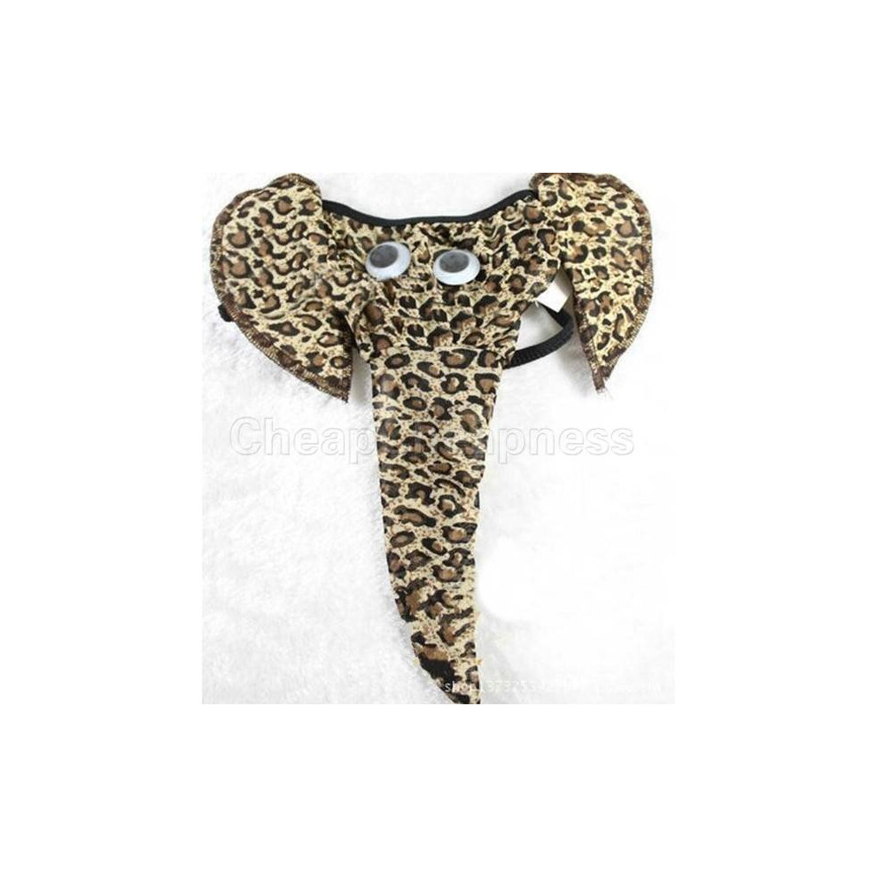 Men's Elephant Thong G String Homme Sexy Penis Pouch Funny Gay Underwear Elastic T-Back Lingerie Thong Lingerie Underpants