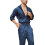 Men? s Jumpsuit Solid Turn-Down Collar Long Sleeve Playsuits Romper for Boys Black/Dark ???? ??????? 5