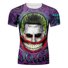 MMA O-Neck Compression Shirts Short Sleeve Full Sublimation 3D Printed Rash Guard