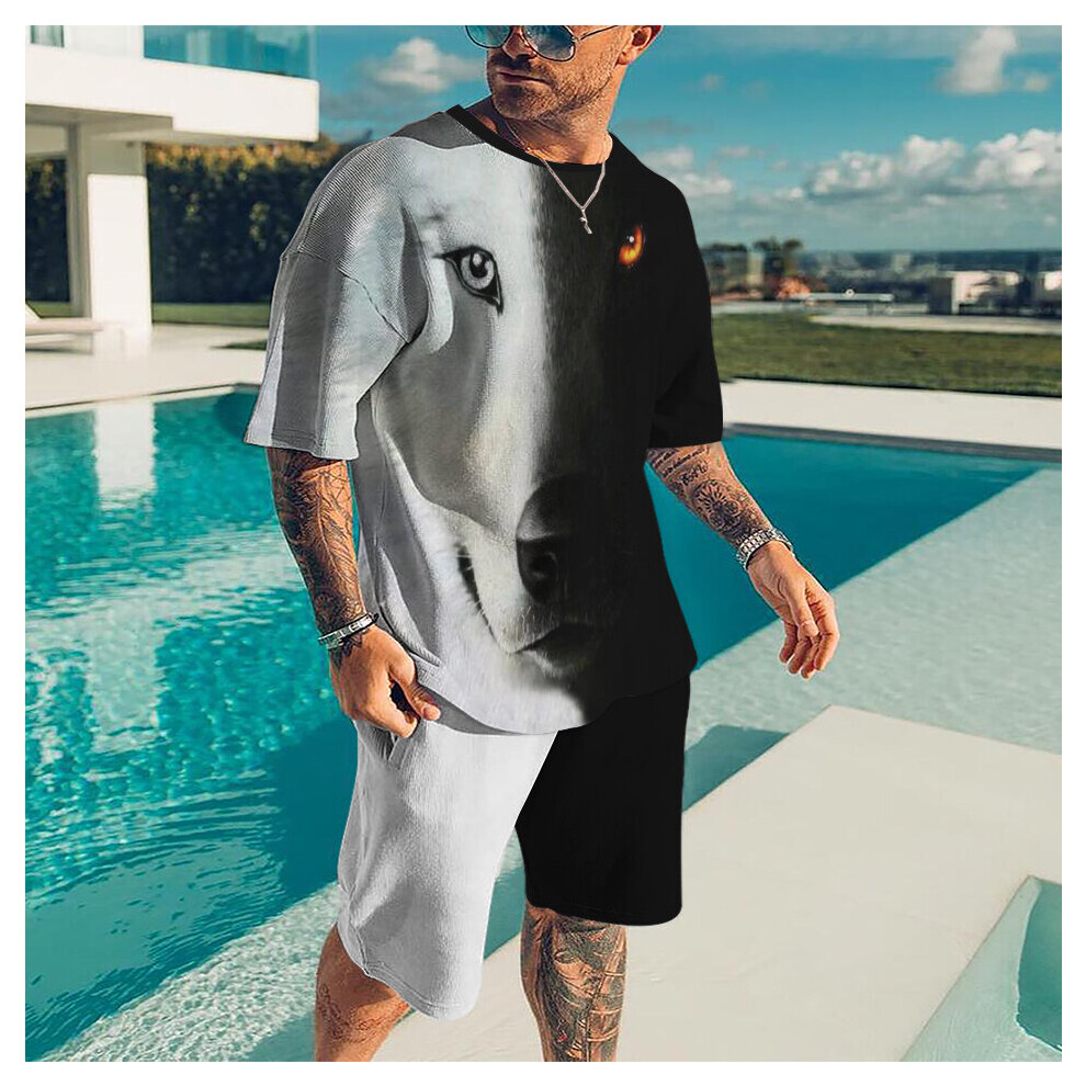 3D Printed Men's T-shirt Suit Summer Casual Shorts and Animal Element Pattern Street Wear Two-Piece Set-image-OPC-PBQZQHG-NEW