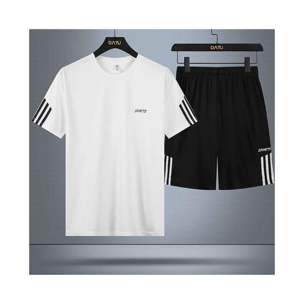 Summer Leisure Sports Suit Men's Short Sleeve Suit Men's Breathable and Sweat Absorbing Two Piece Men's Suit-image-OPC-PBQZRHD-NEW