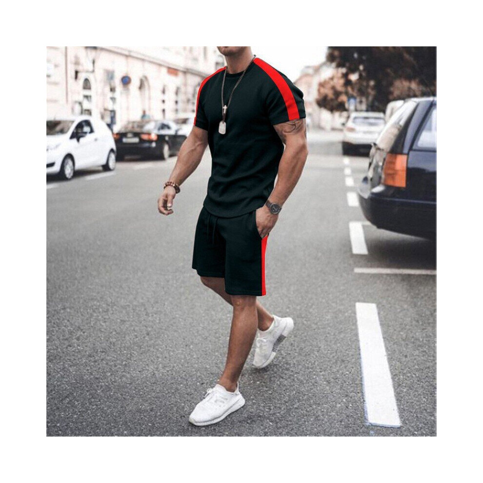 Summer The Short Sleeve Shorts Sports Leisure Suit Men's Outdoor Basketball Fitness Training Pants M-3 XL-image-OPC-PBQZRQ9-NEW