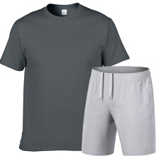 Summer Men's T-shirt Short Sleeve Suit High Cotton T-shirt Sports Running Set Men's Sets Casual Sportswear for Male