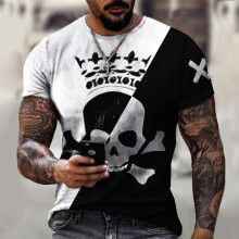Poker Spades A 3D Printed T-Shirt Summer Leisure Breathable Sport Ex-Large T-Shirt Short Sleeve Shirt Men's T-Shirt