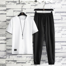 T-shirt Man's Close Arm Sports Dress Sets Sexy Man's shirt Men's shirt Two Cuts Long Shoe Sets Circulate