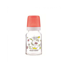 Canpol Babies Happy Garden Baby Glass Feeding Bottle Red 120 mL 42/202