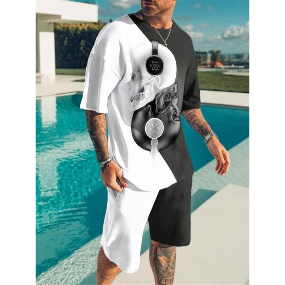 Summer poker 3D printing men's T-shirt shorts suit men's sportswear O-neck short-sleeved men's suit-image-OPC-PBQZVHX-NEW