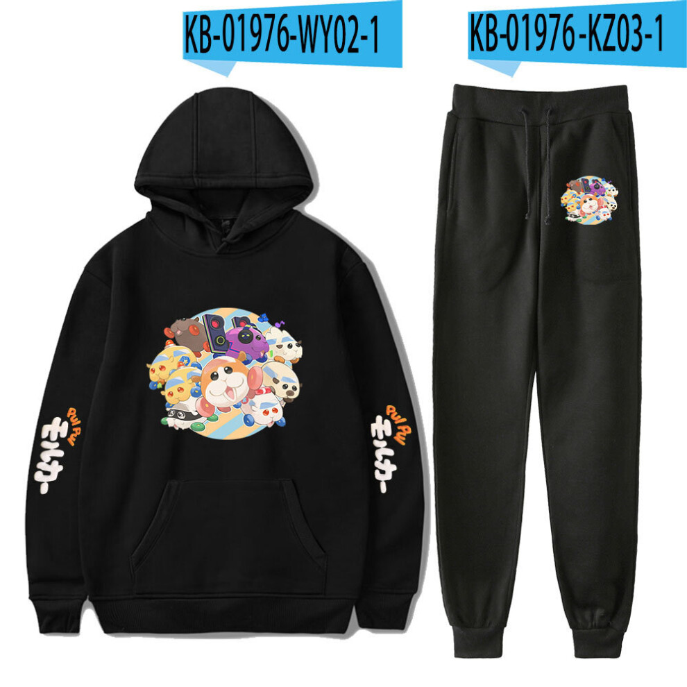 Pui Pui Molcar Anime Two Piece Set Women Men Long Sleeve Hoodies+Jogger Pants Unisex Sets Casual Streetwear Clothes-image-OPC-PBQZXXT-NEW