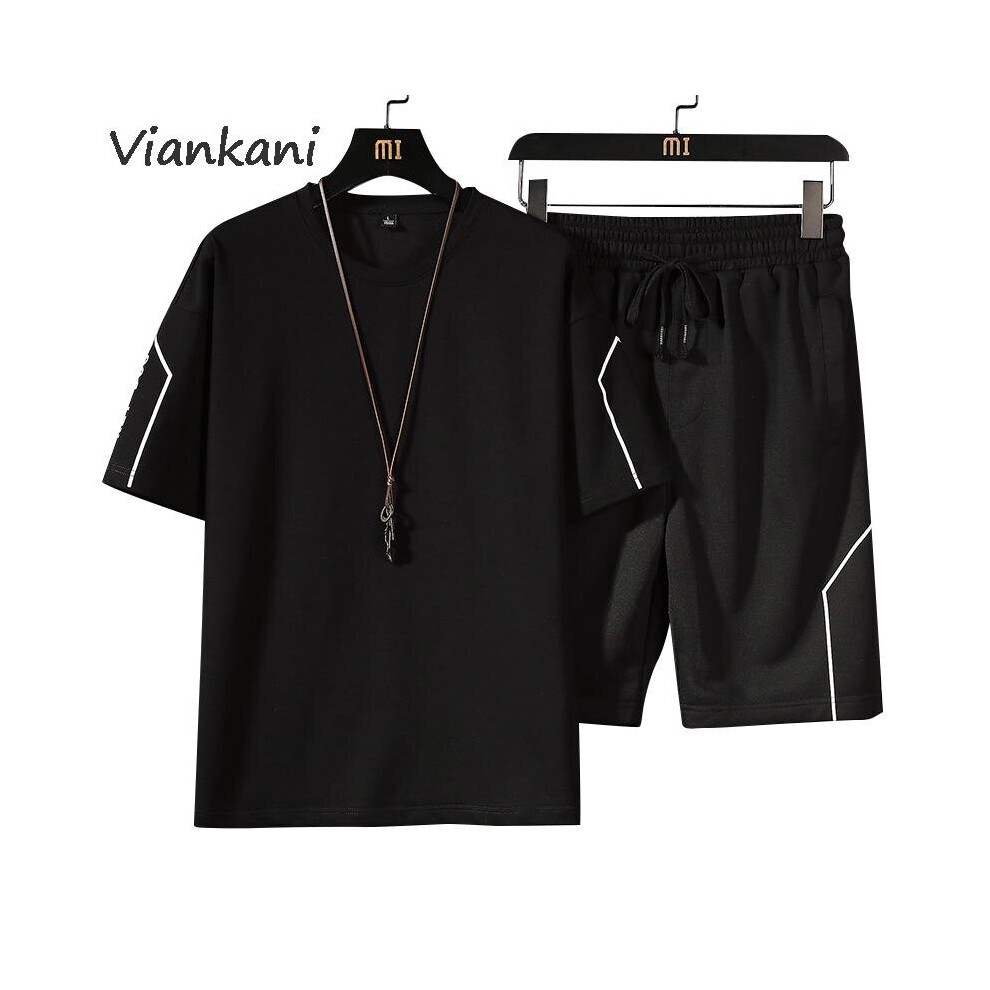 Men's T Shirt and Short Set Male Summer Casual Short Sleeve Tops and Pants Suits Sports Running Set Streetwear Tops Tshirts-image-OPC-PBQZXZQ-NEW