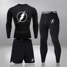 3 Piece Set Winter Fitness Clothing Men's Thermal Underwear Warm Sportswear Base Layer Tights Compression MMA Gym Training Suit