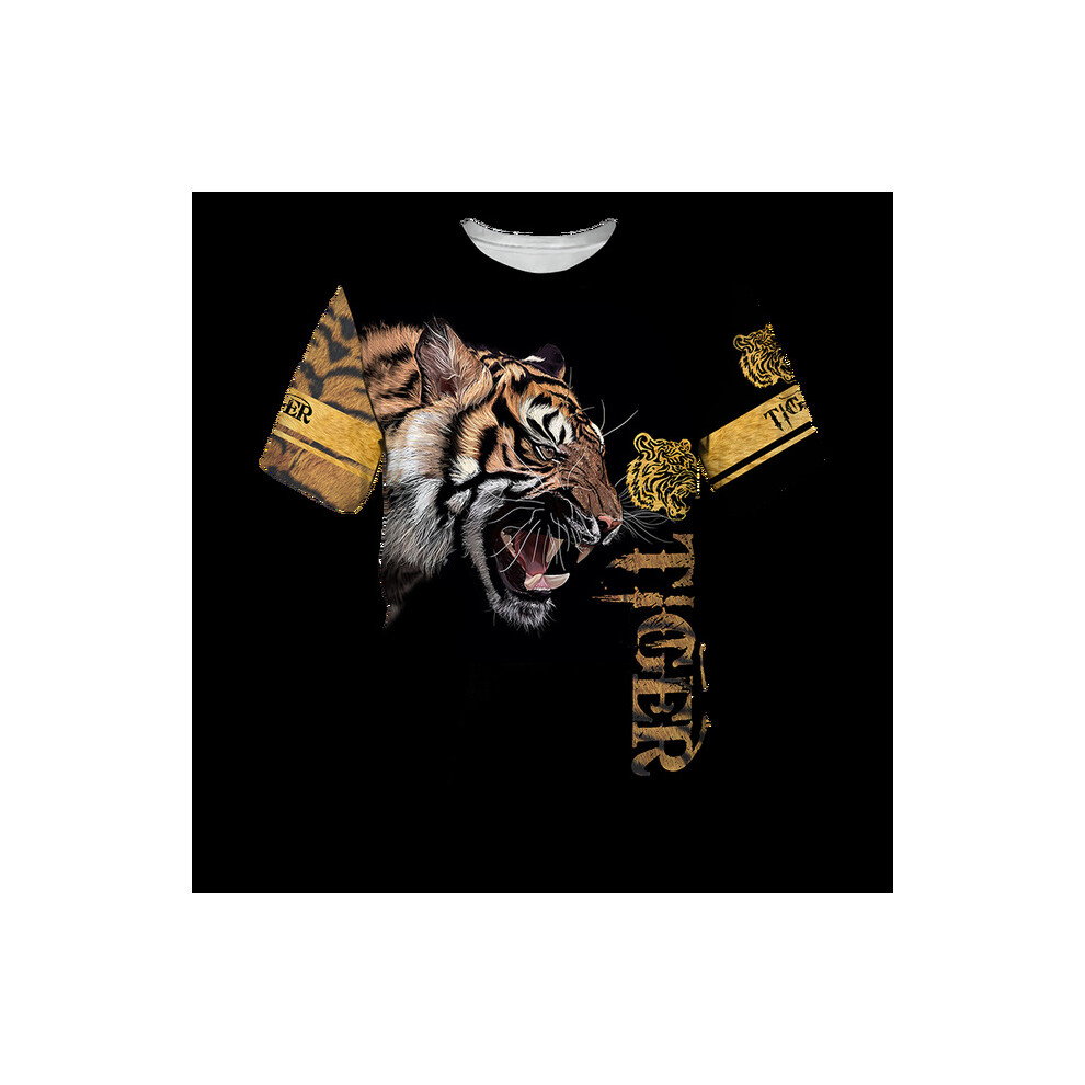 Animal Print T-shirts Sets Men's Clothing Oversize T Shirt Short Sleeve Lion Tracksuit Streetwear Casual Tops Summer Male Suit-image-OPC-PBQZYG7-NEW