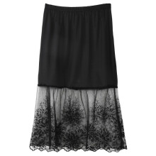 Lace Half Slip Skirts Extender Elastic Waist A-line Hollow Petticoat Underskirt Drop