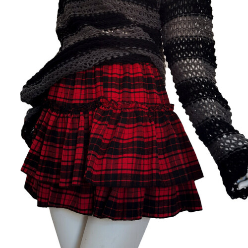 Plaid skirt goth best sale