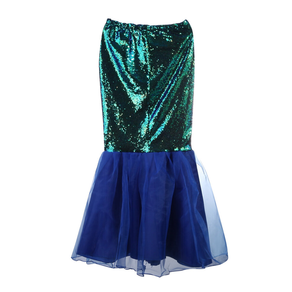 Mermaid Women Halloween Cosplay Costumes Fancy Party Ladies Sequins Dress Maxi Tail Adult Ladies Sexy Clothes