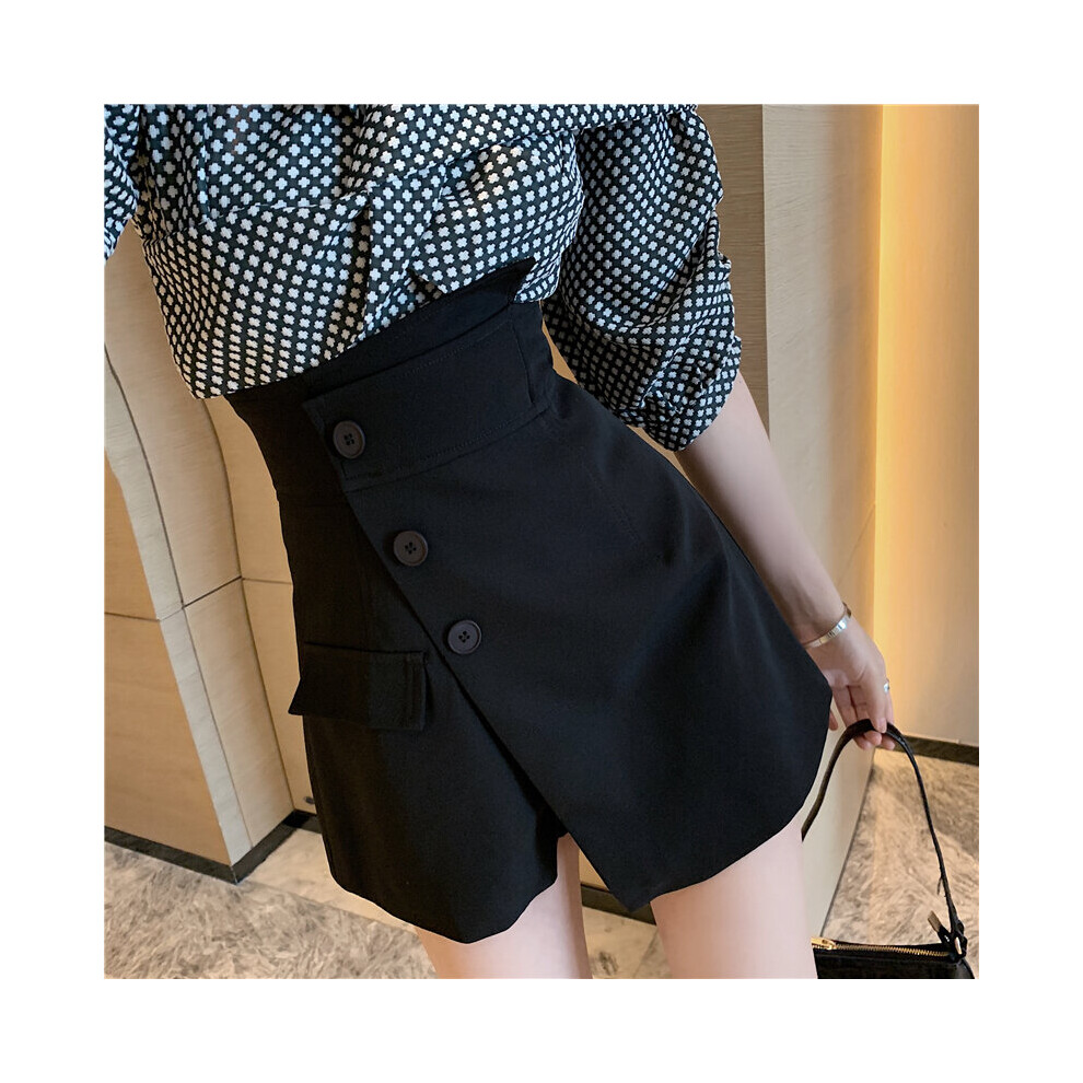 High Waist Breasted Irregular Summer Mini Skirts Women A Line Club Wide Leg Skirt Slim Fitted Casual Party X206 on OnBuy