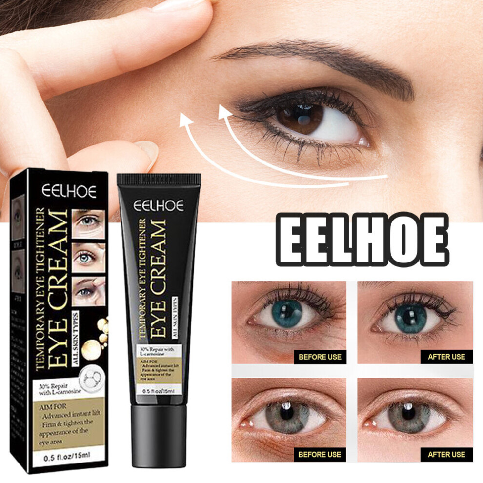 (2PCS) 15ml Temporary Eye Firming Eye Cream Tighten Relief Wrinkles Dark Circles Eye Bags