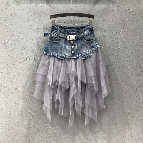 Denim best sale and tutu