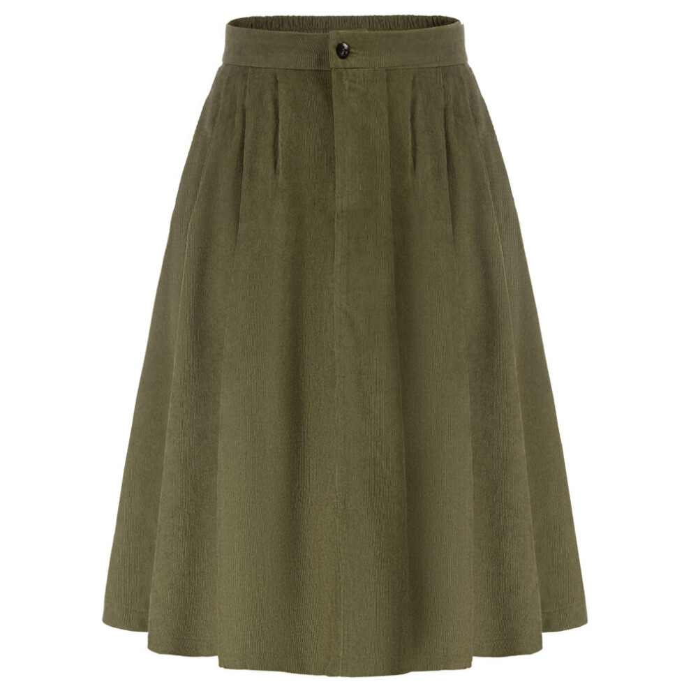 Elastic waist corduroy skirt store