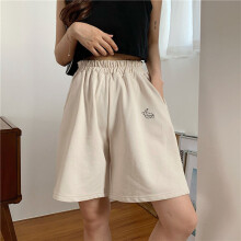 Shorts Women Embroidery Elasticity Lovely Girls Style Sweet Students Harajuku Colorful Trousers Female